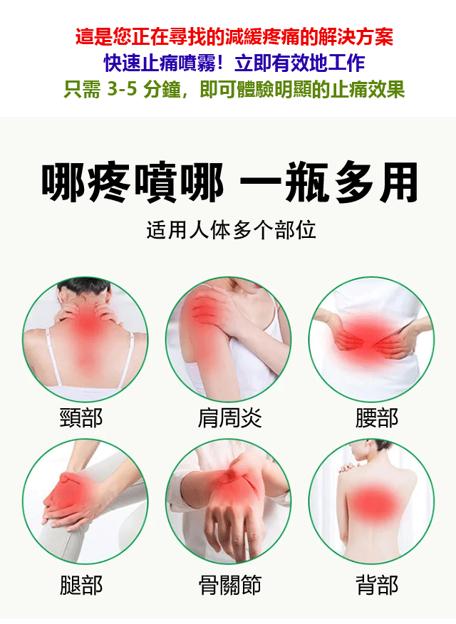 舒緩止痛護理噴霧