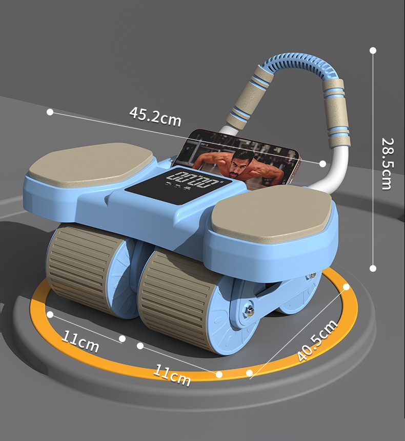四輪AI智慧健腹輪 自動回彈健腹輪 炫腹輪 捲腹輪 平板支撐訓練器